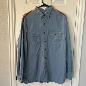 Polo by Ralph Lauren southwestern Aztec chambray shirt size large